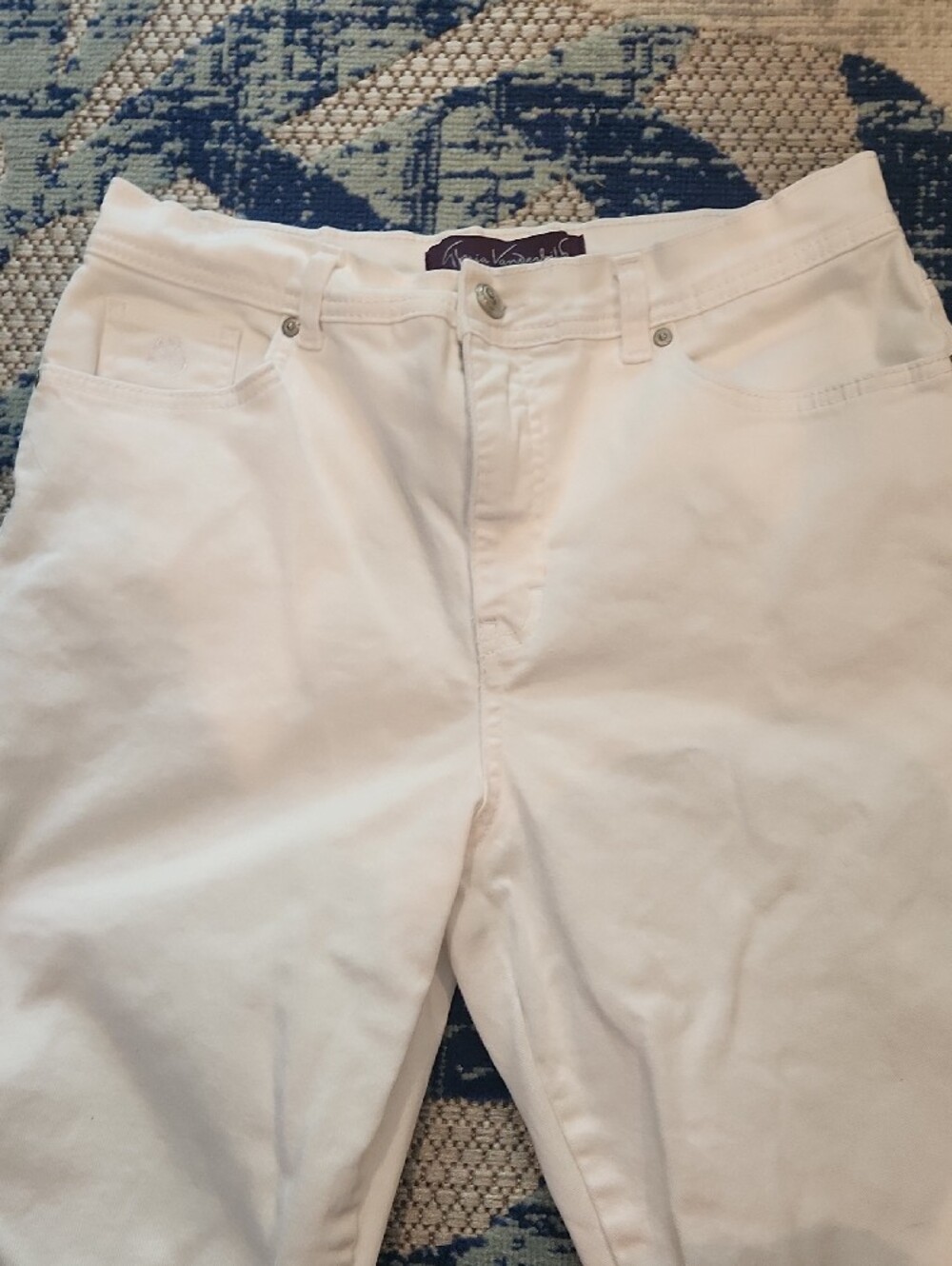 Gloria Vanderbilt White Straight-Leg Jeans Size 12 - Picture 2 of 7